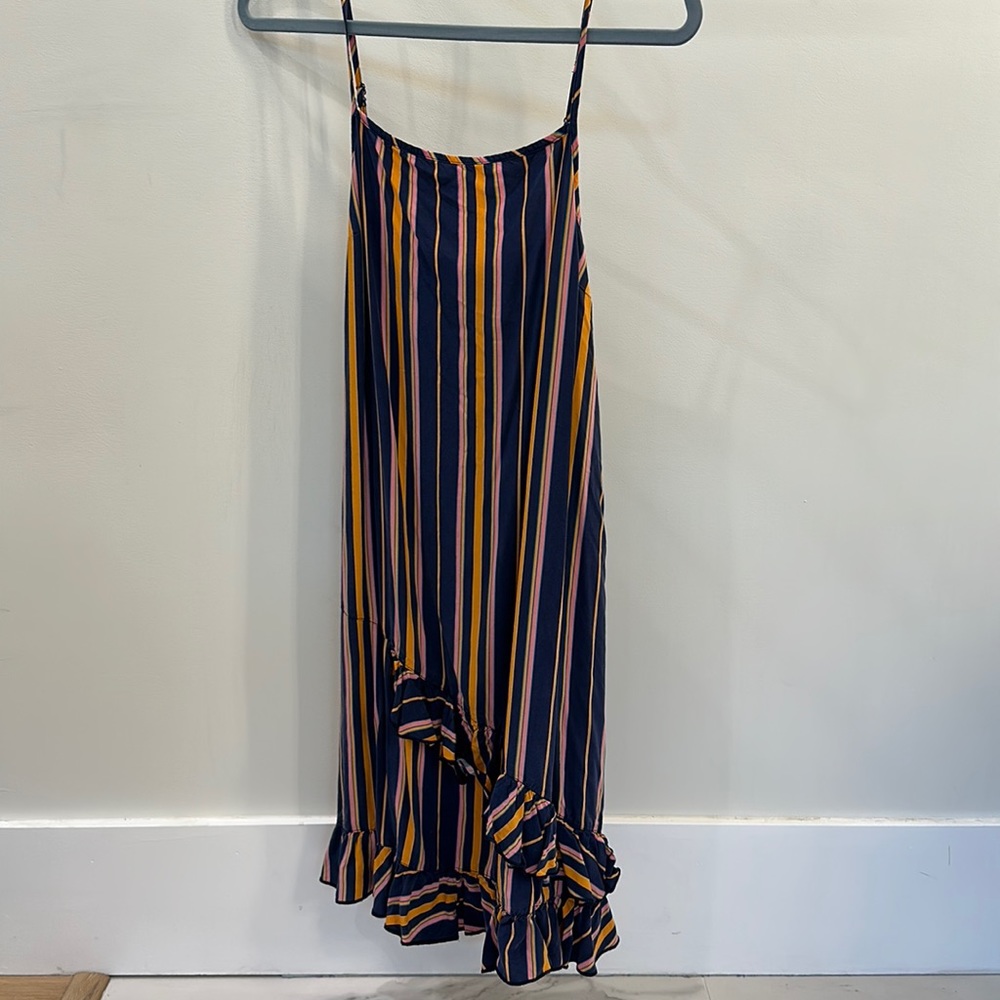 Striped dress with ruffles